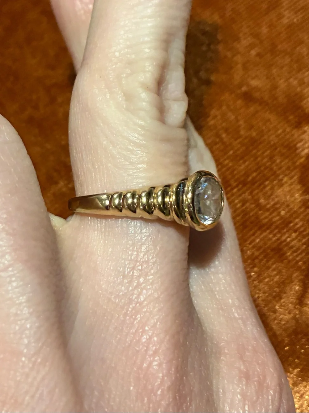 Vintage 14k Gold Electroplate Chunky Statement Ring